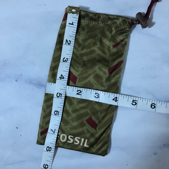 Fossil Green & Red Fabric Glasses/Sunglasses Pouch - Picture 2 of 5